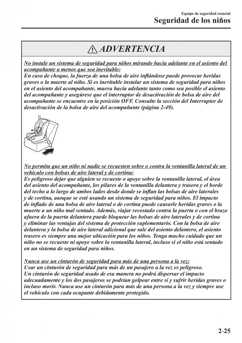 Mazda CX 3 manual del propietario / page 45