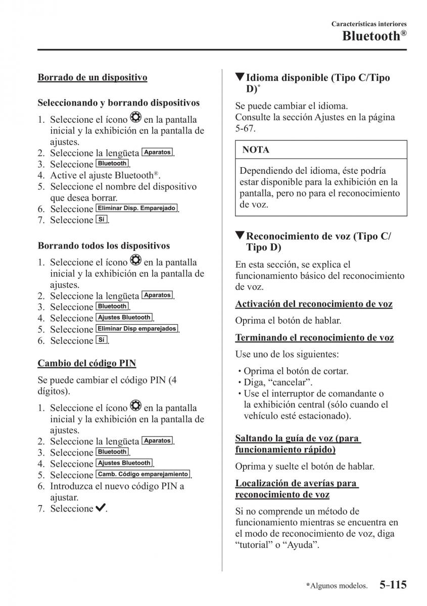 Mazda CX 3 manual del propietario / page 461