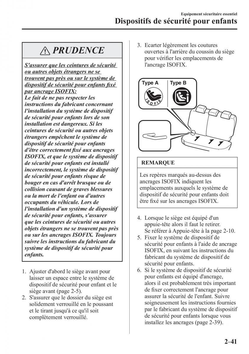 Mazda CX 3 manuel du proprietaire / page 61