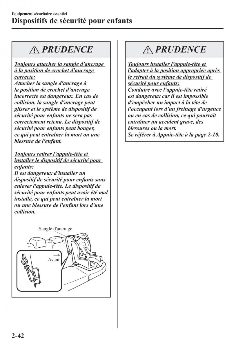 Mazda CX 3 manuel du proprietaire / page 62