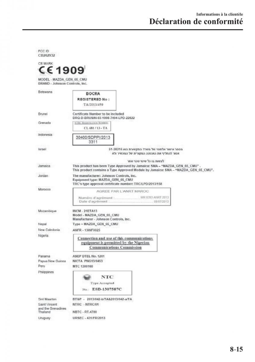 Mazda CX 3 manuel du proprietaire / page 667