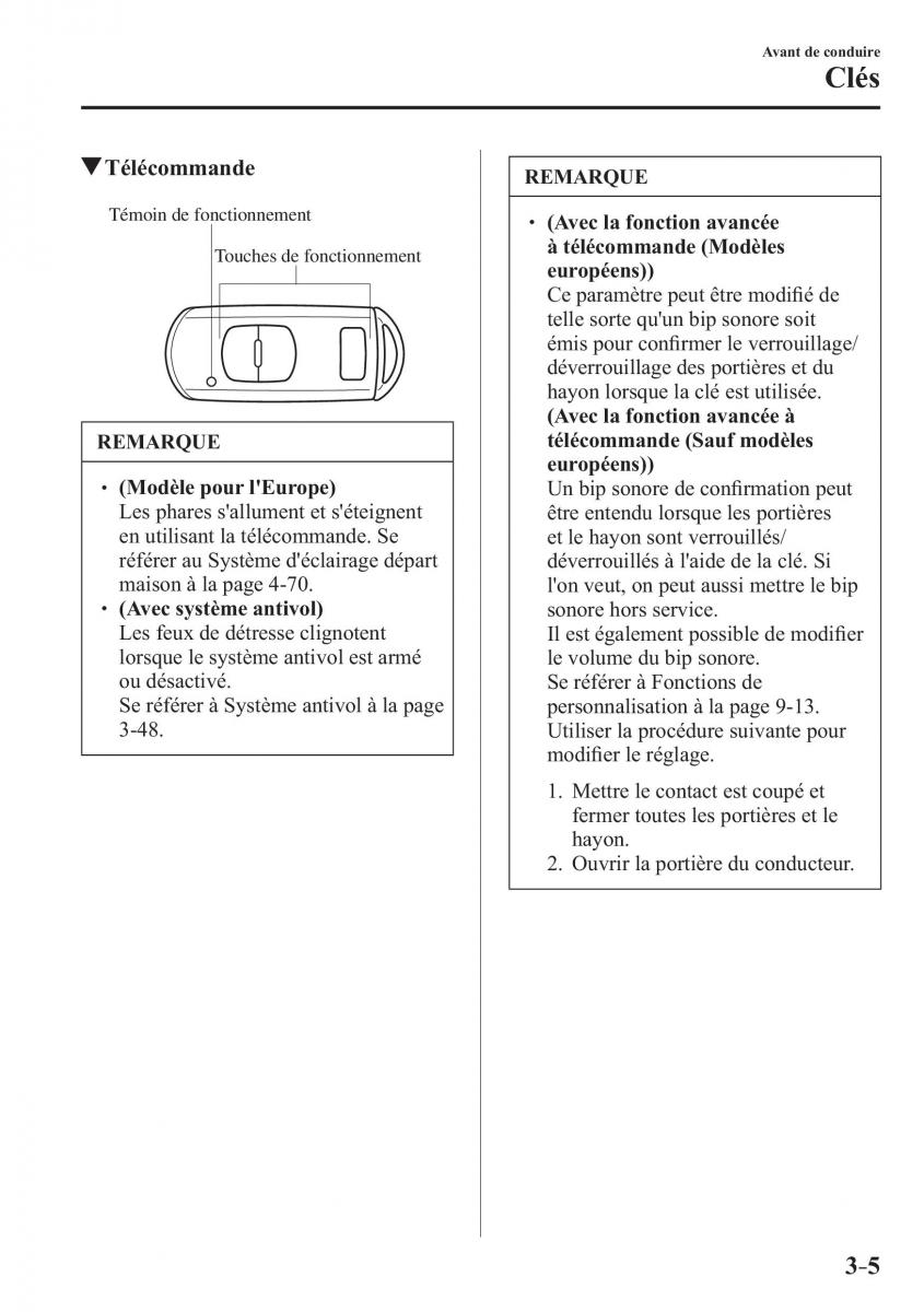 Mazda CX 3 manuel du proprietaire / page 87