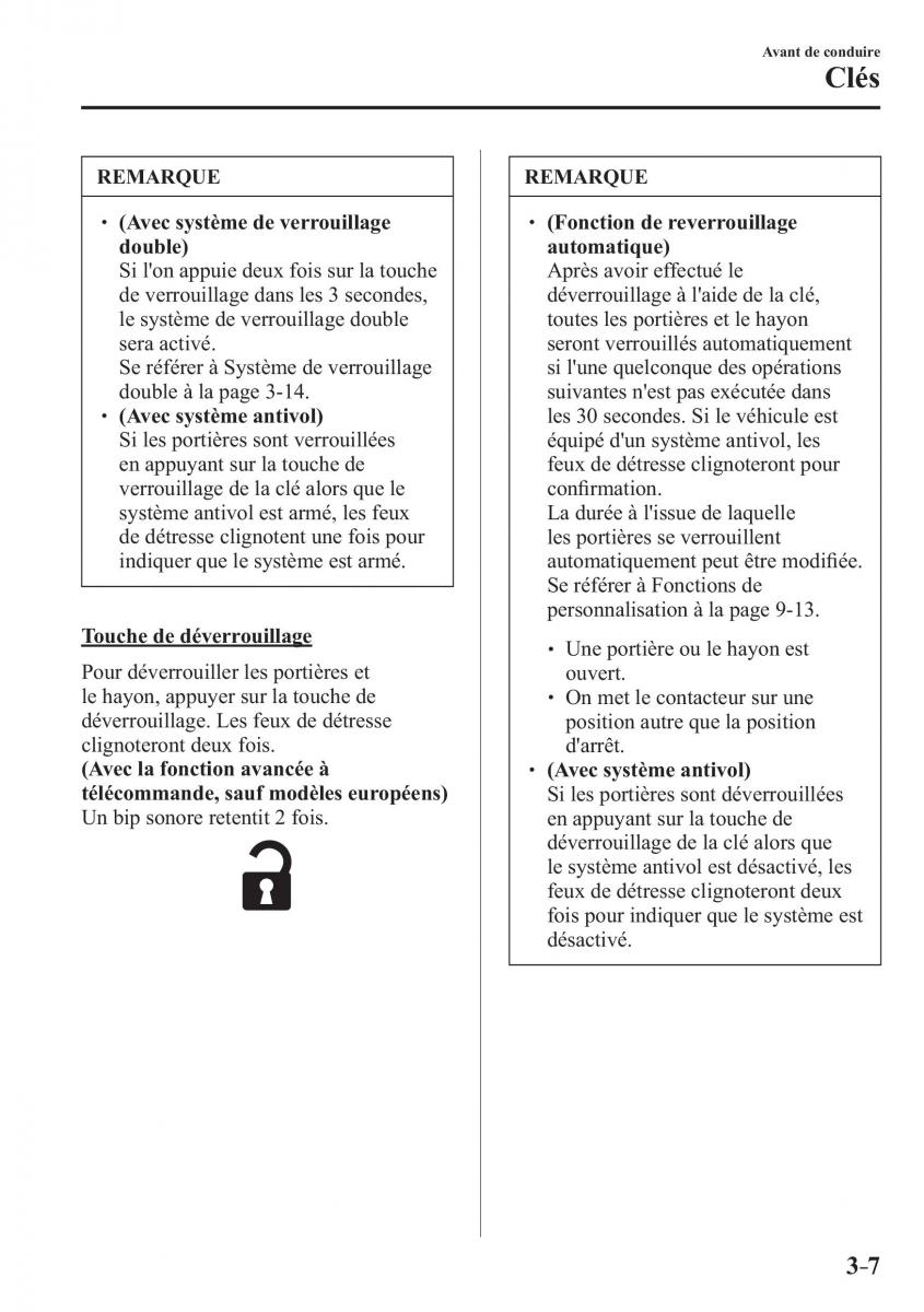 Mazda CX 3 manuel du proprietaire / page 89