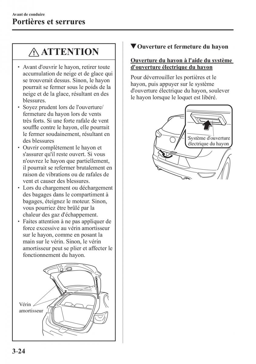 Mazda CX 3 manuel du proprietaire / page 106