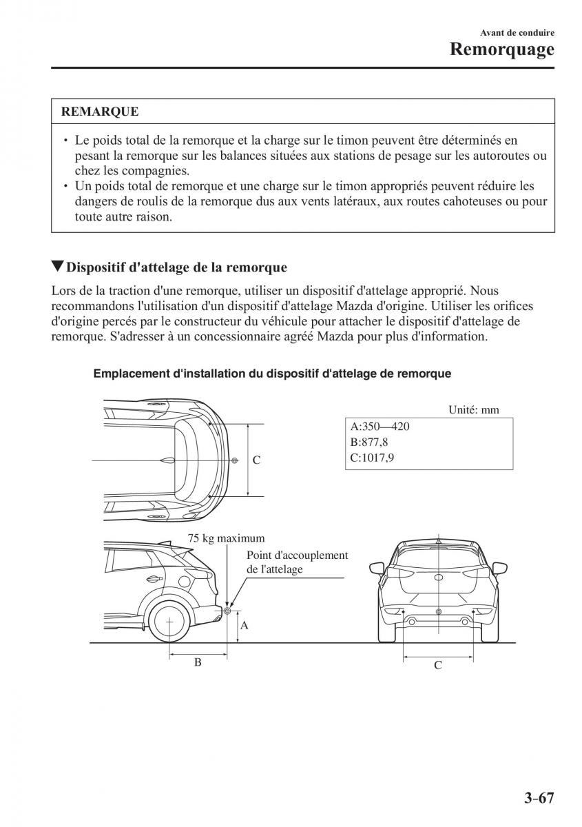 Mazda CX 3 manuel du proprietaire / page 149