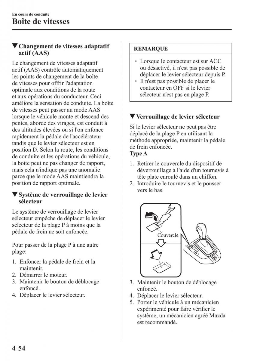 Mazda CX 3 manuel du proprietaire / page 206