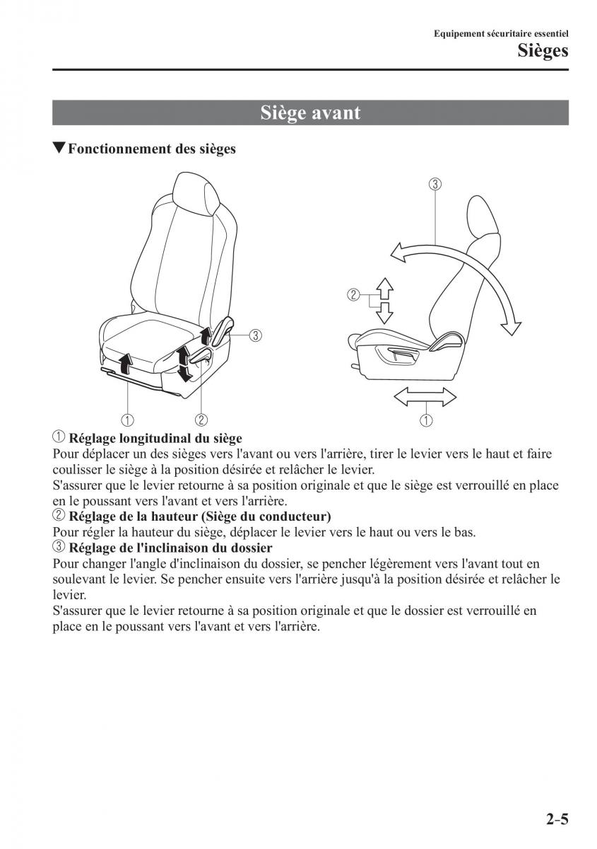 Mazda CX 3 manuel du proprietaire / page 25