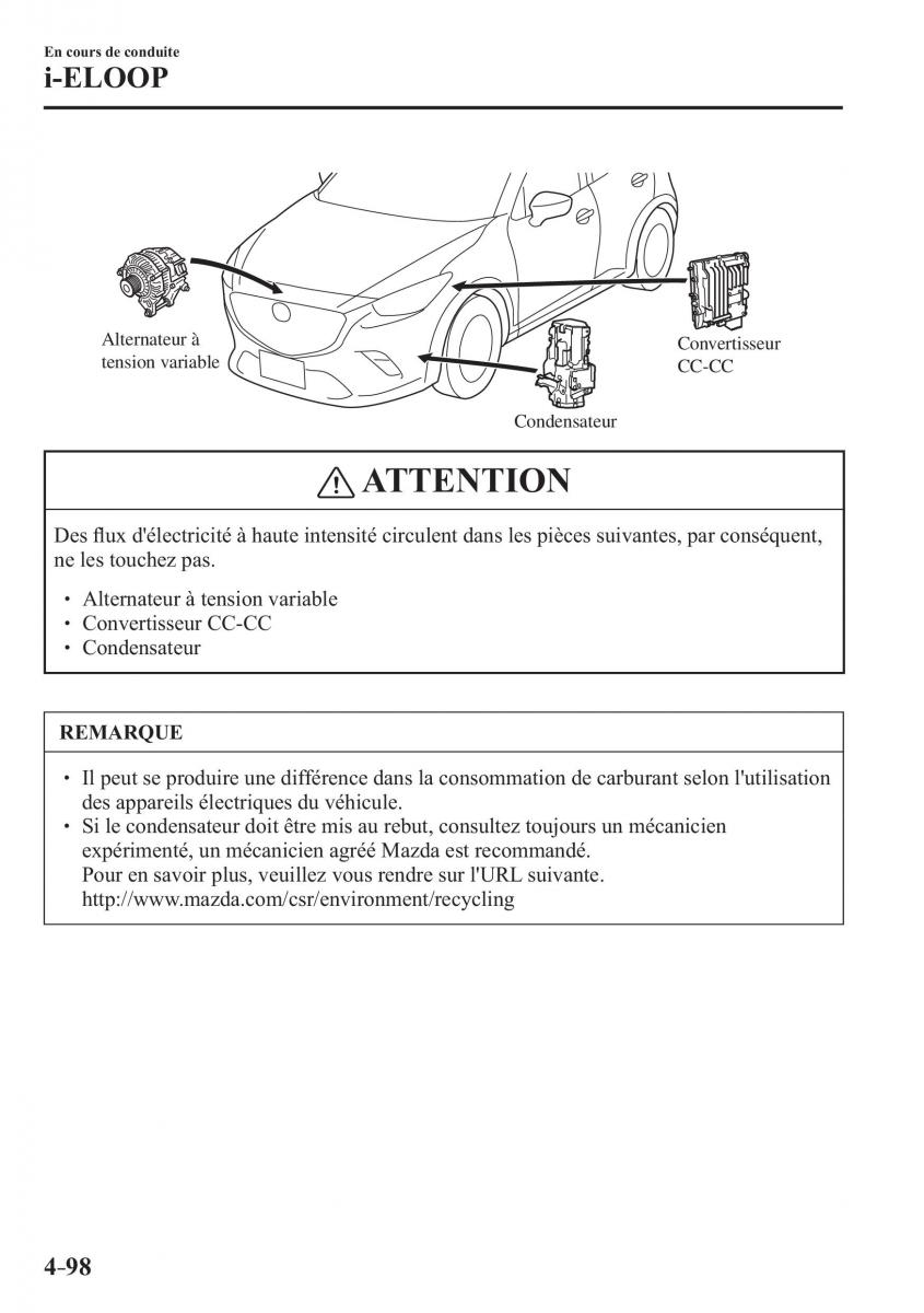 Mazda CX 3 manuel du proprietaire / page 250