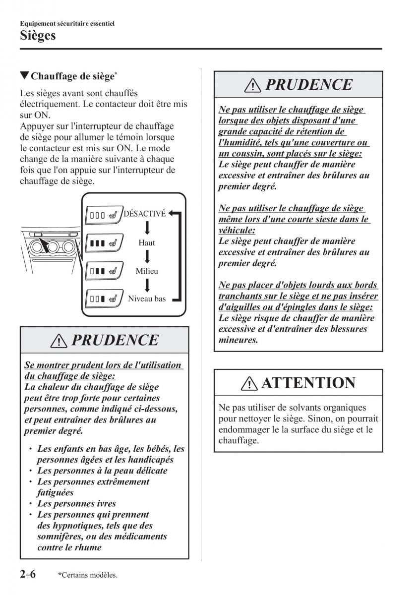 Mazda CX 3 manuel du proprietaire / page 26