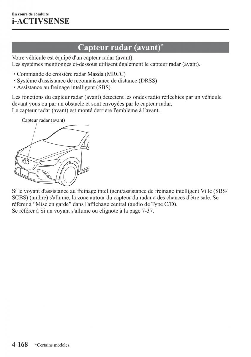 Mazda CX 3 manuel du proprietaire / page 320