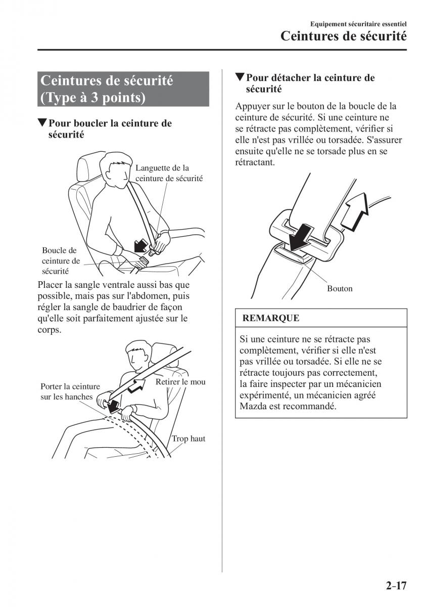 Mazda CX 3 manuel du proprietaire / page 37