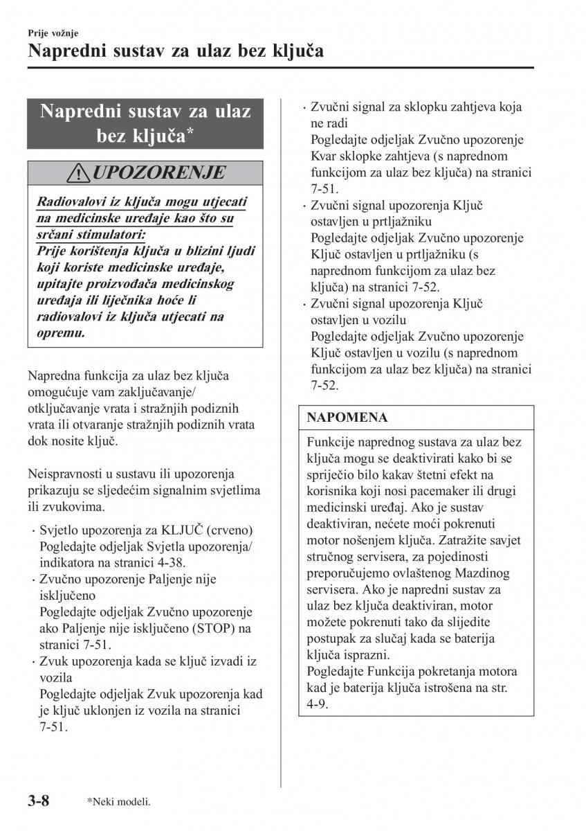 Mazda CX 3 vlasnicko uputstvo / page 86