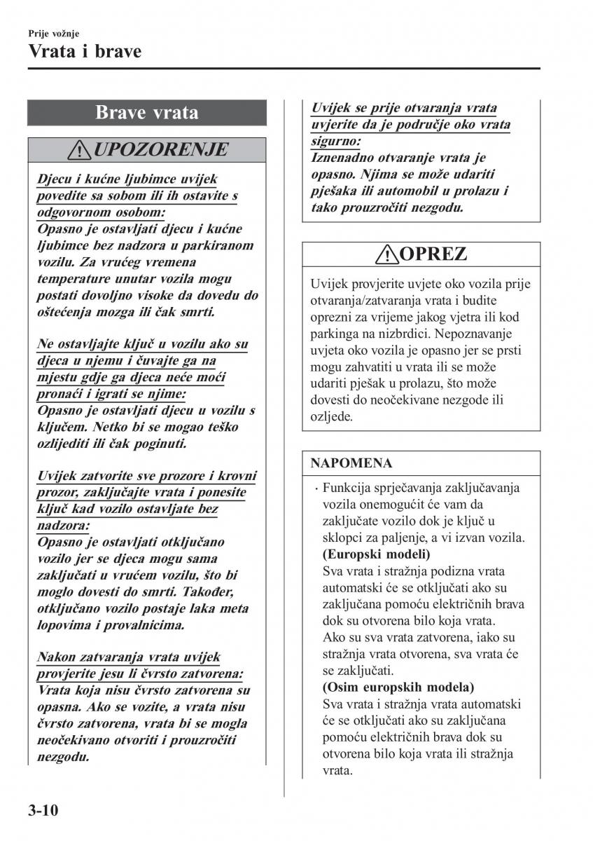 Mazda CX 3 vlasnicko uputstvo / page 88