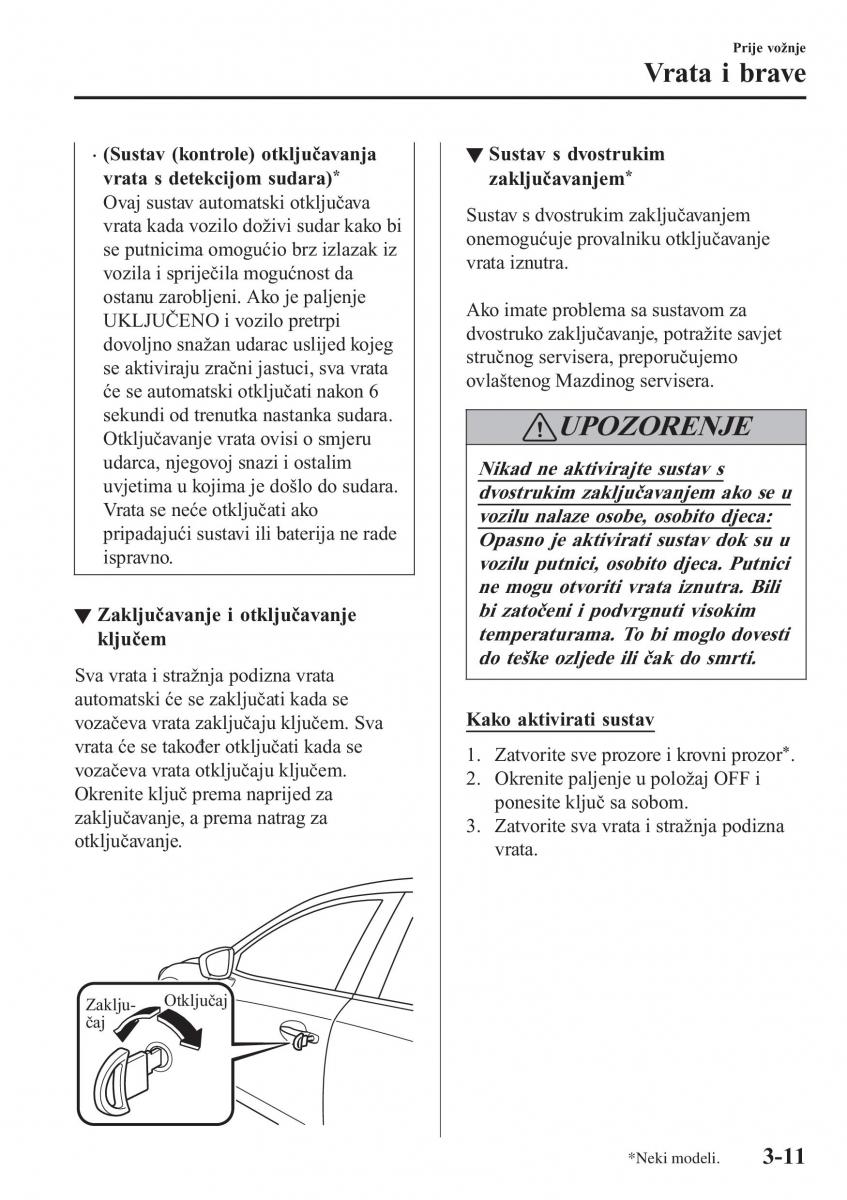 Mazda CX 3 vlasnicko uputstvo / page 89