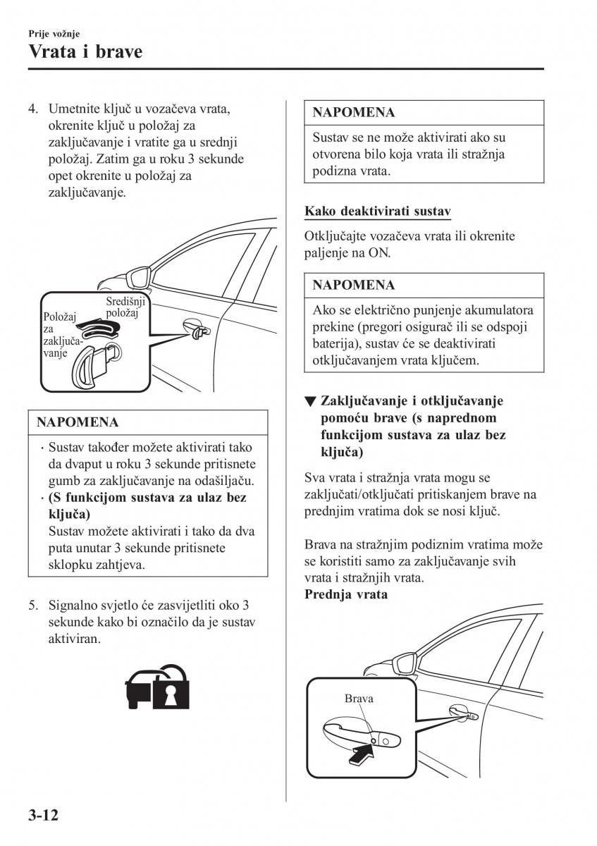 Mazda CX 3 vlasnicko uputstvo / page 90