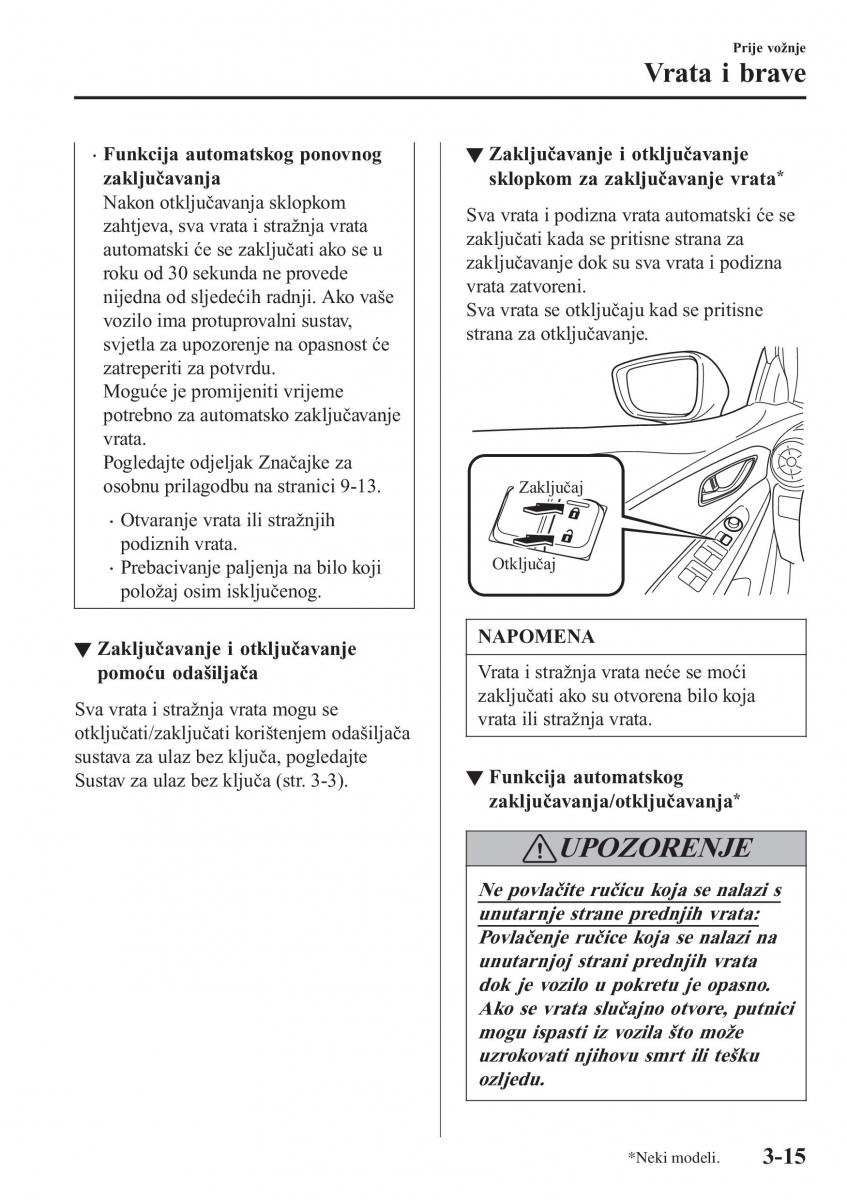 Mazda CX 3 vlasnicko uputstvo / page 93