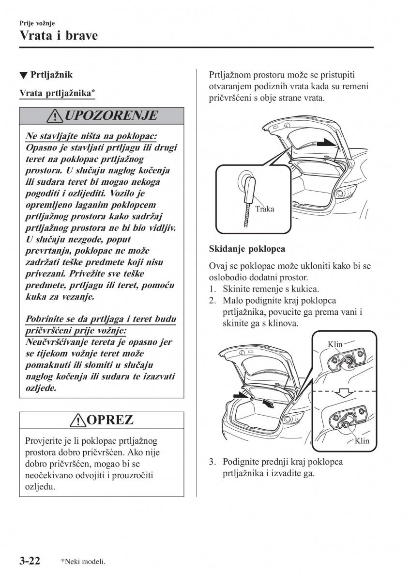 Mazda CX 3 vlasnicko uputstvo / page 100