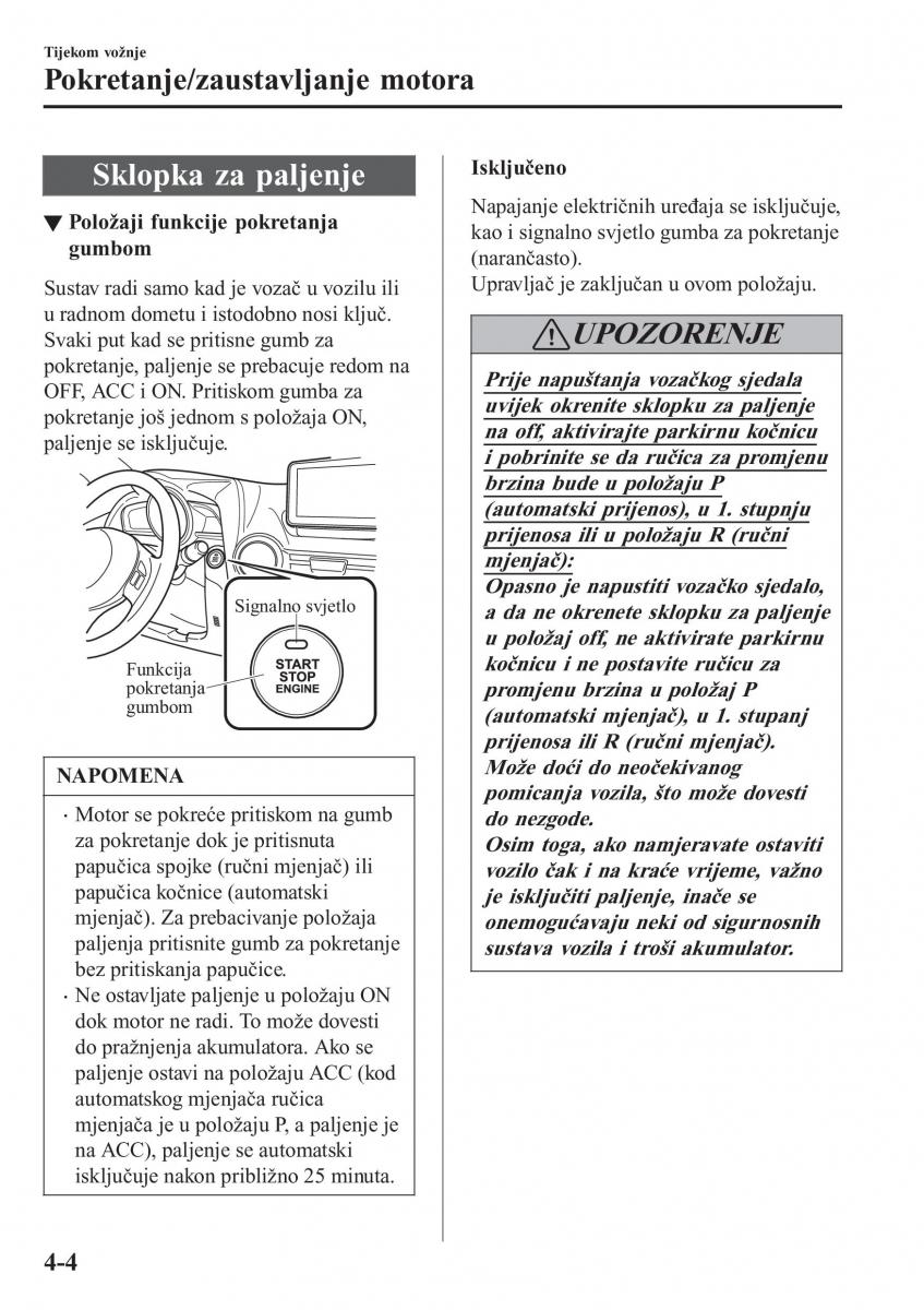 Mazda CX 3 vlasnicko uputstvo / page 144