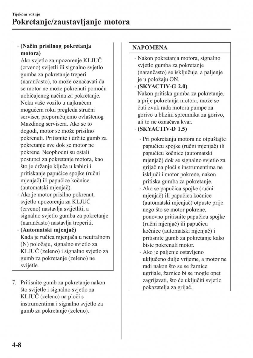 Mazda CX 3 vlasnicko uputstvo / page 148