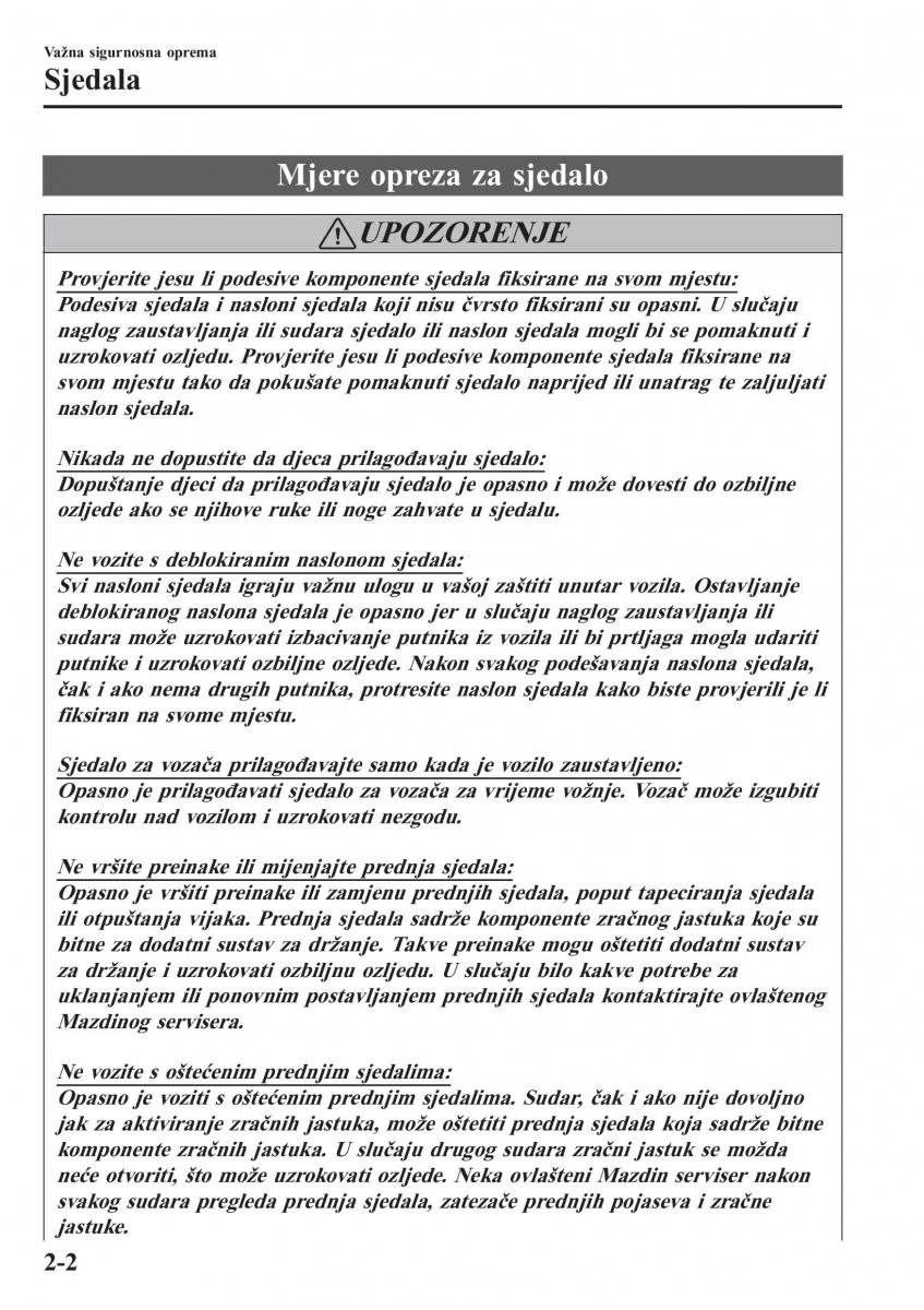 Mazda CX 3 vlasnicko uputstvo / page 22