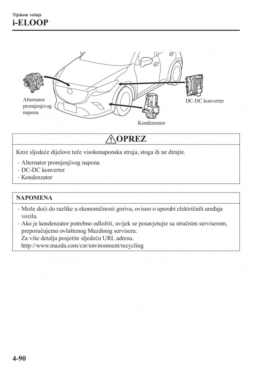 Mazda CX 3 vlasnicko uputstvo / page 230