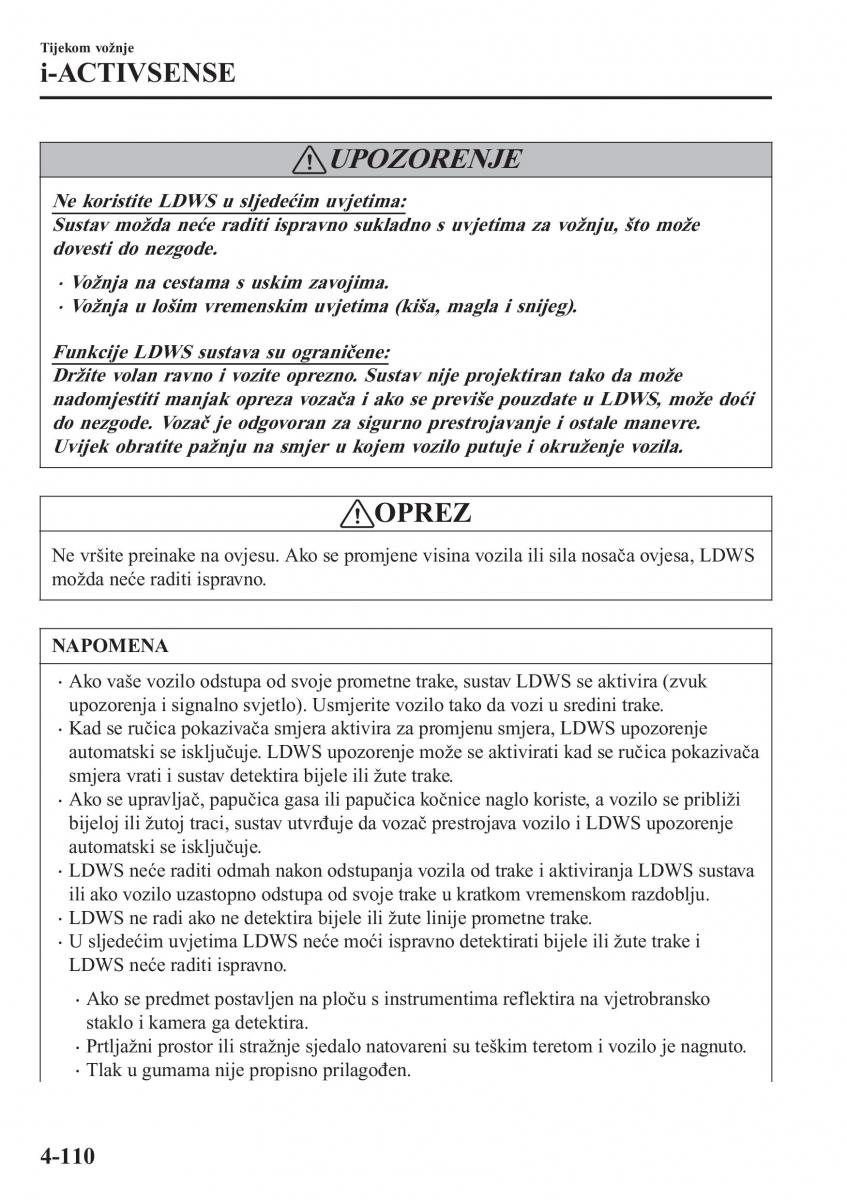 Mazda CX 3 vlasnicko uputstvo / page 250