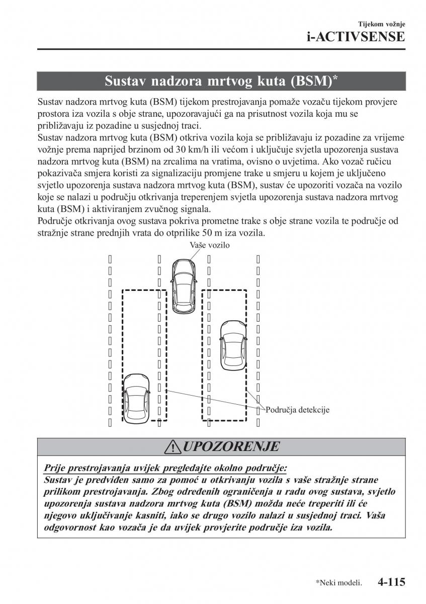 Mazda CX 3 vlasnicko uputstvo / page 255