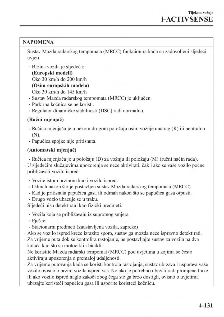 Mazda CX 3 vlasnicko uputstvo / page 271