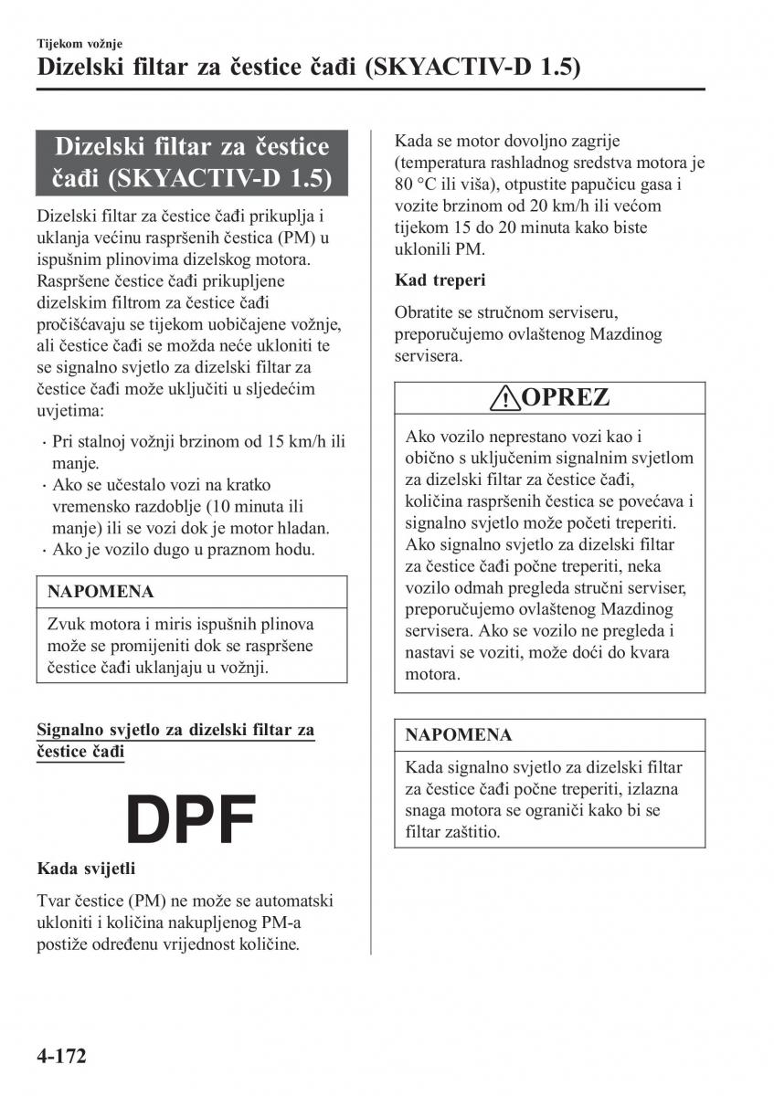 Mazda CX 3 vlasnicko uputstvo / page 312