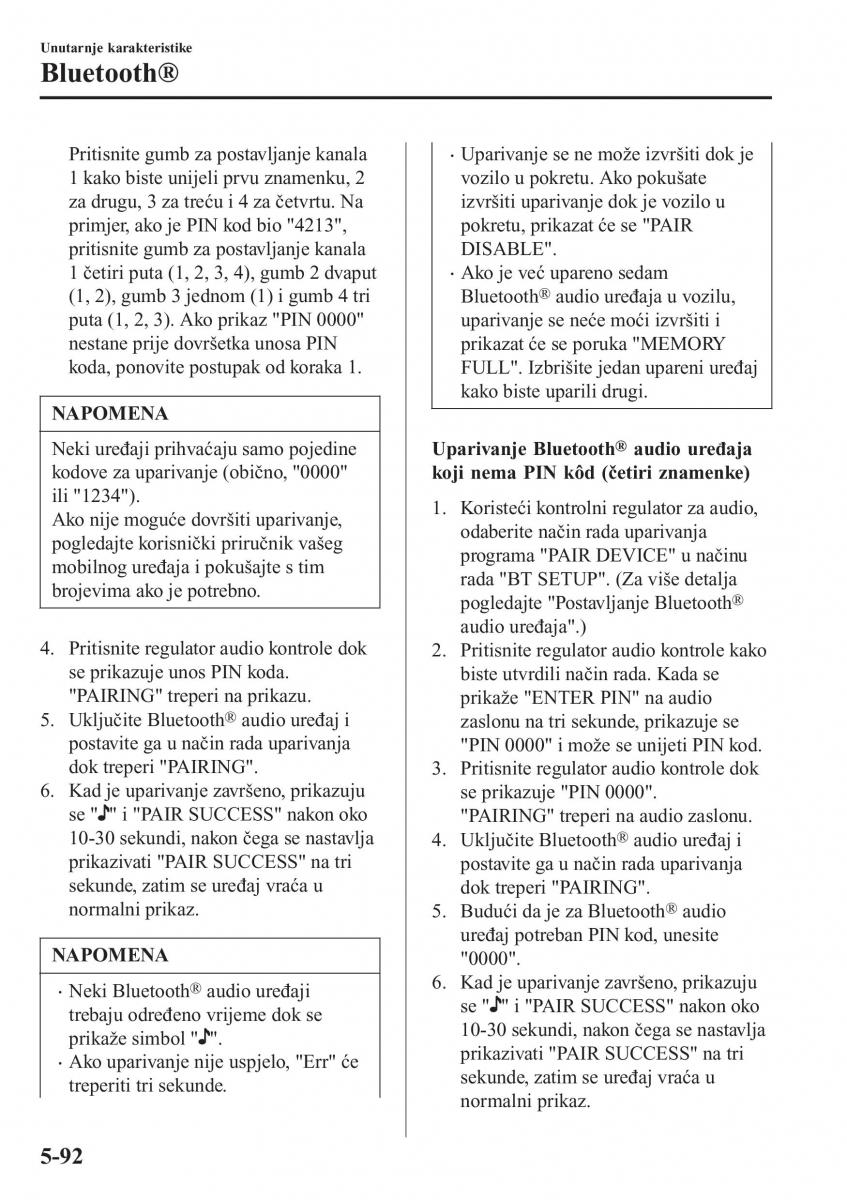 Mazda CX 3 vlasnicko uputstvo / page 418