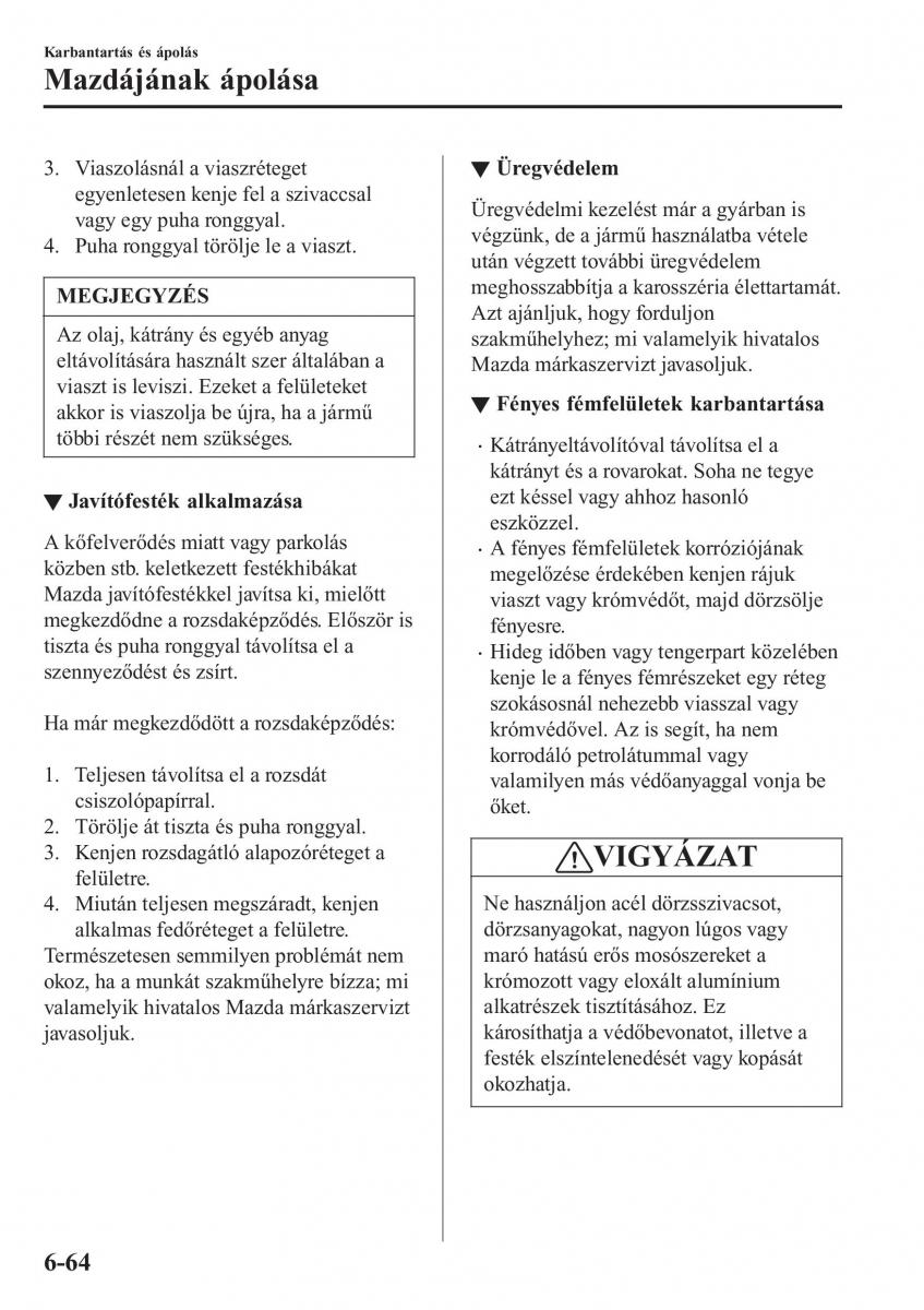 Mazda CX 3 Kezelesi utmutato / page 556