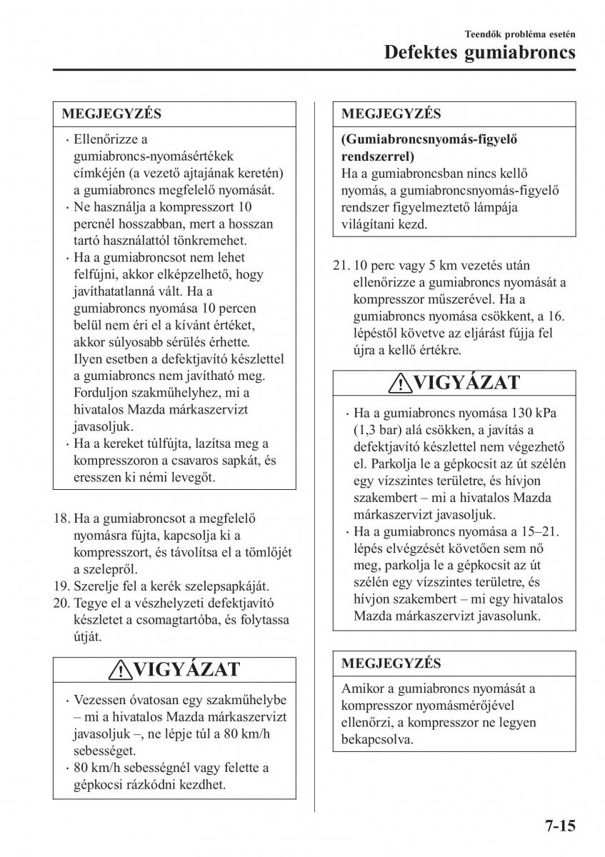 Mazda CX 3 Kezelesi utmutato / page 577