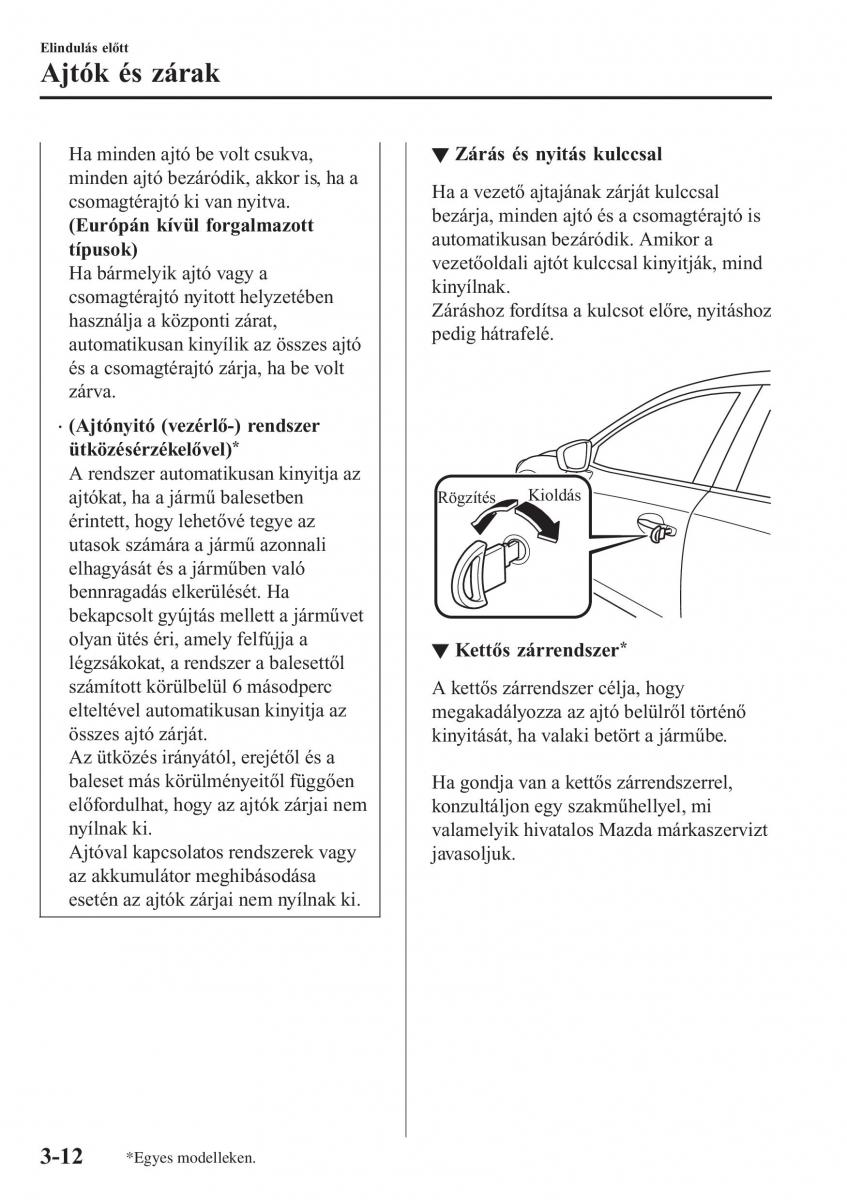 Mazda CX 3 Kezelesi utmutato / page 92