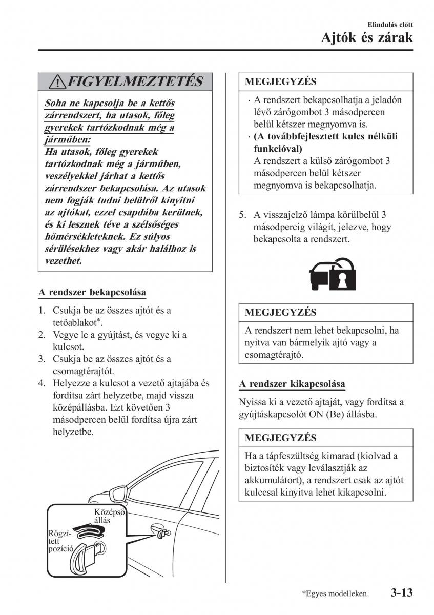 Mazda CX 3 Kezelesi utmutato / page 93