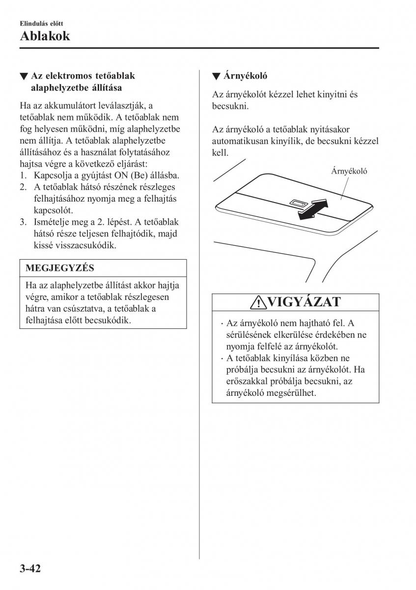 Mazda CX 3 Kezelesi utmutato / page 122