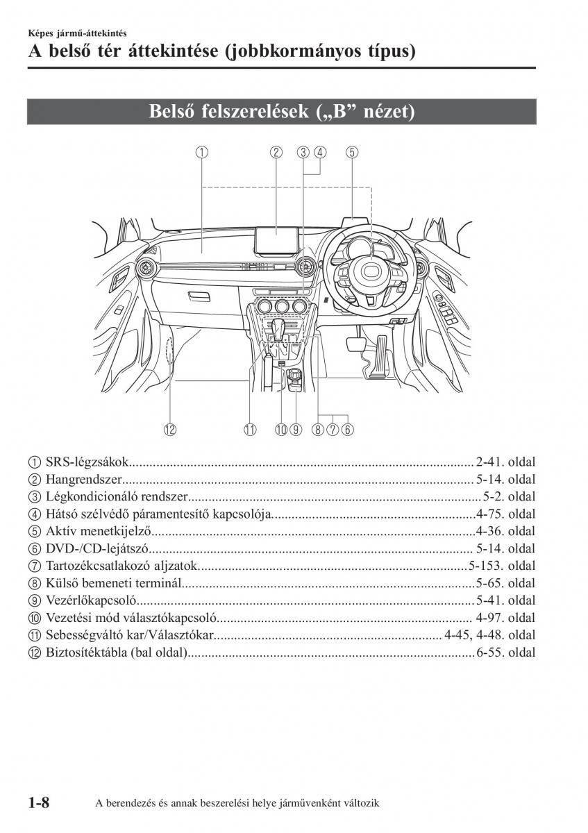 Mazda CX 3 Kezelesi utmutato / page 18