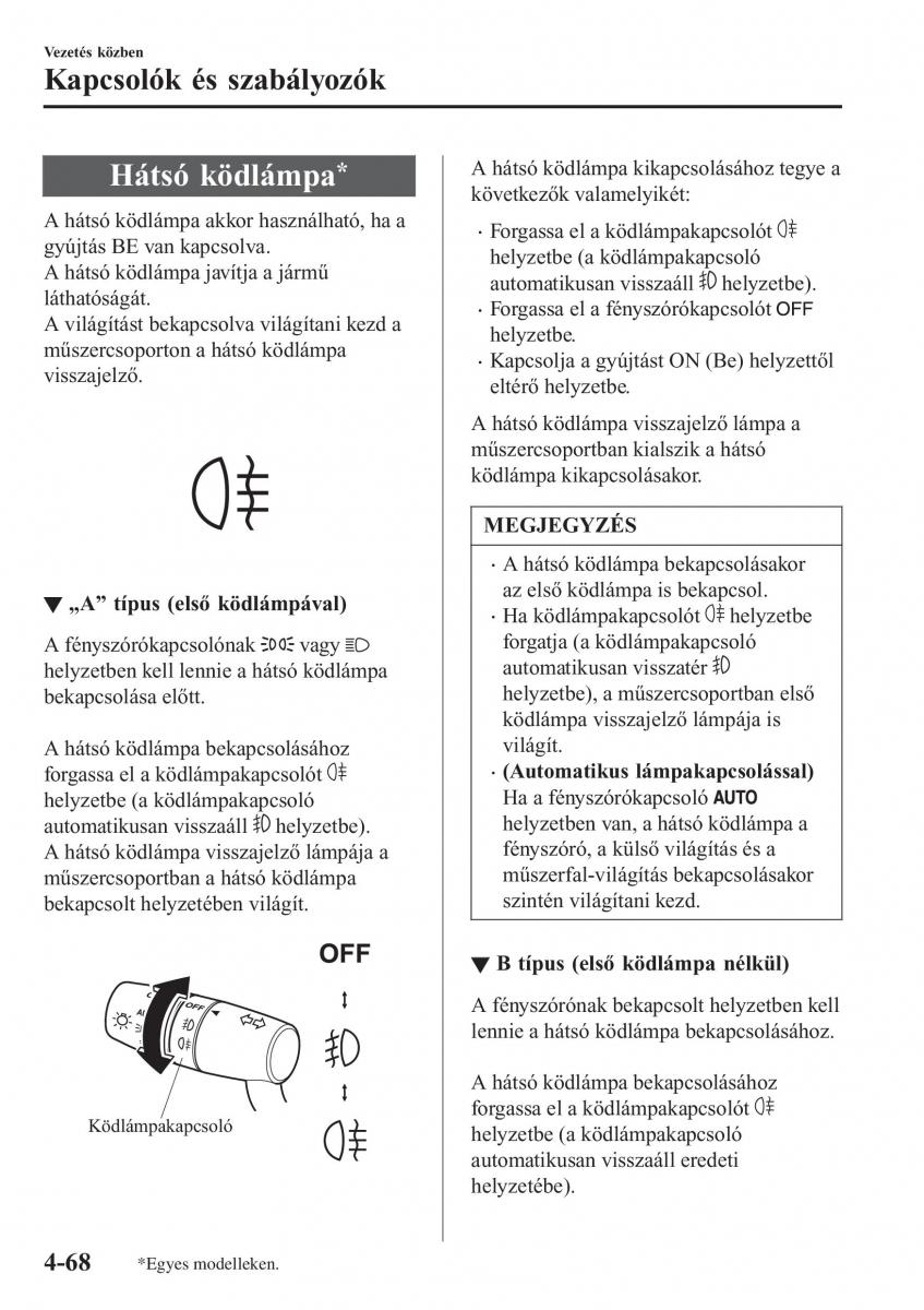 Mazda CX 3 Kezelesi utmutato / page 214