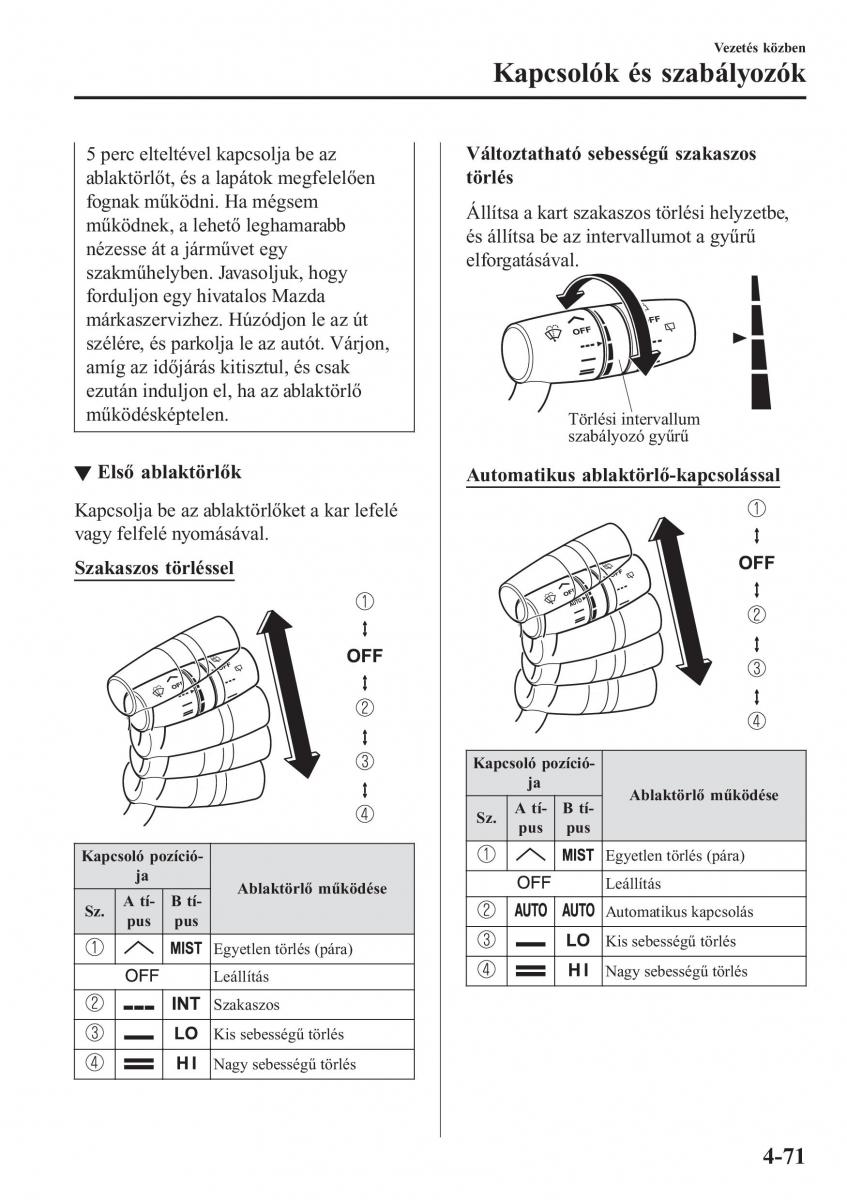 Mazda CX 3 Kezelesi utmutato / page 217