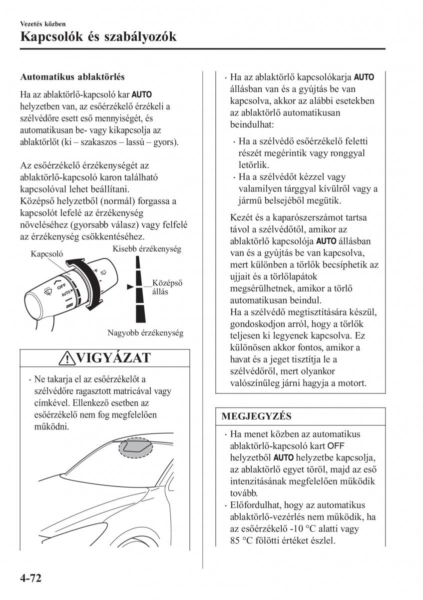 Mazda CX 3 Kezelesi utmutato / page 218