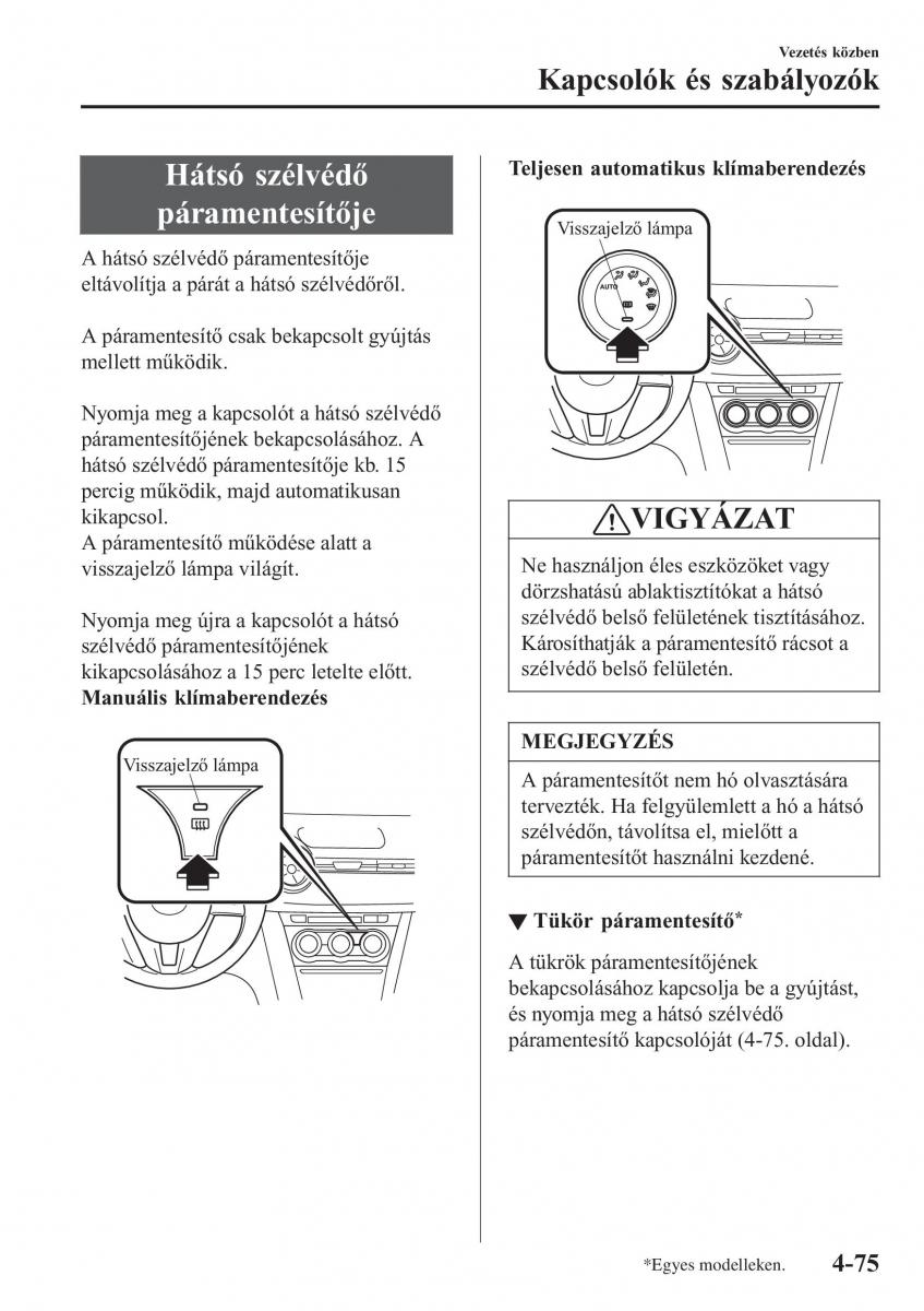 Mazda CX 3 Kezelesi utmutato / page 221