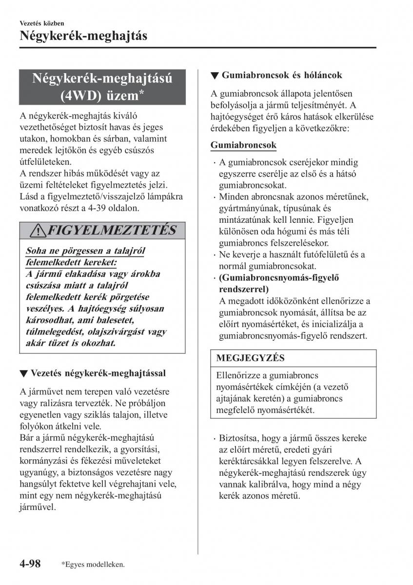 Mazda CX 3 Kezelesi utmutato / page 244