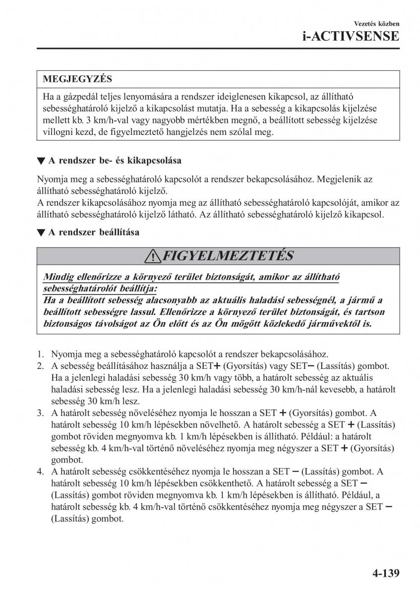 Mazda CX 3 Kezelesi utmutato / page 285