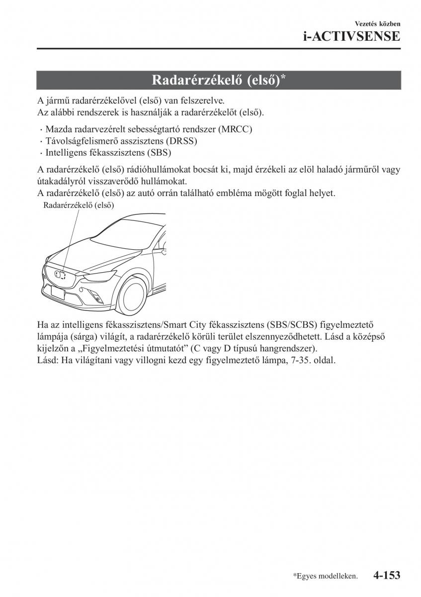 Mazda CX 3 Kezelesi utmutato / page 299