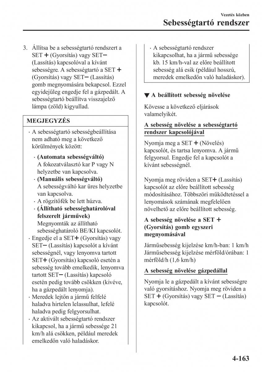 Mazda CX 3 Kezelesi utmutato / page 309