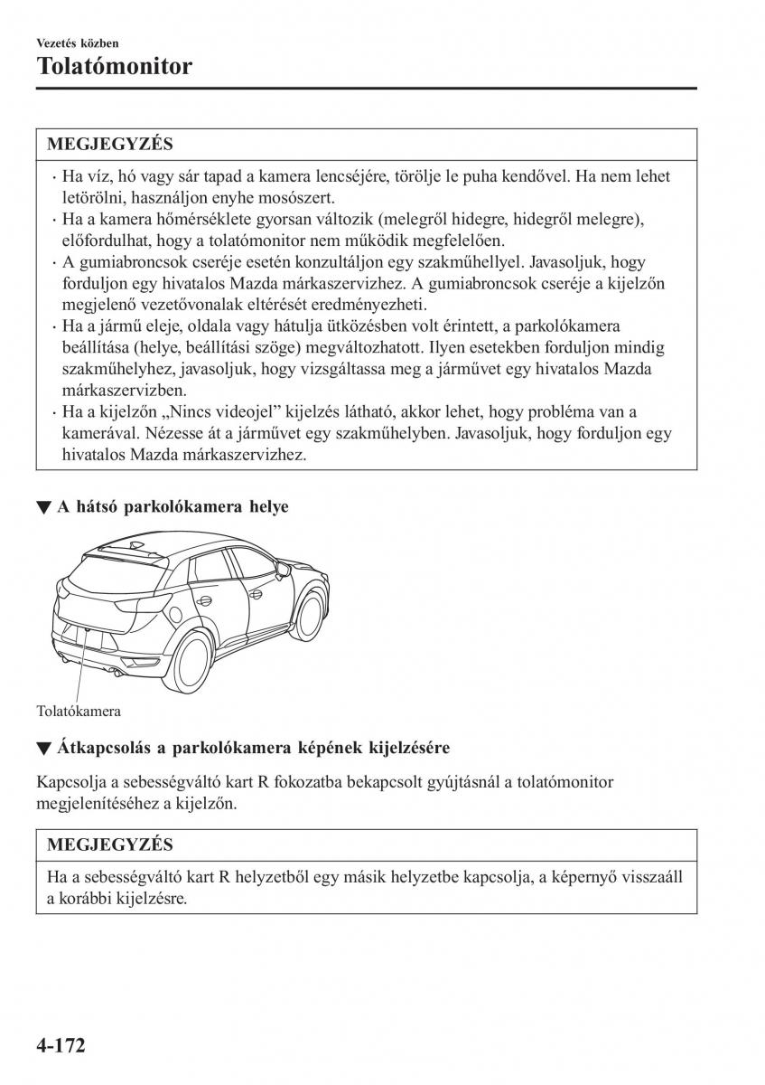 Mazda CX 3 Kezelesi utmutato / page 318