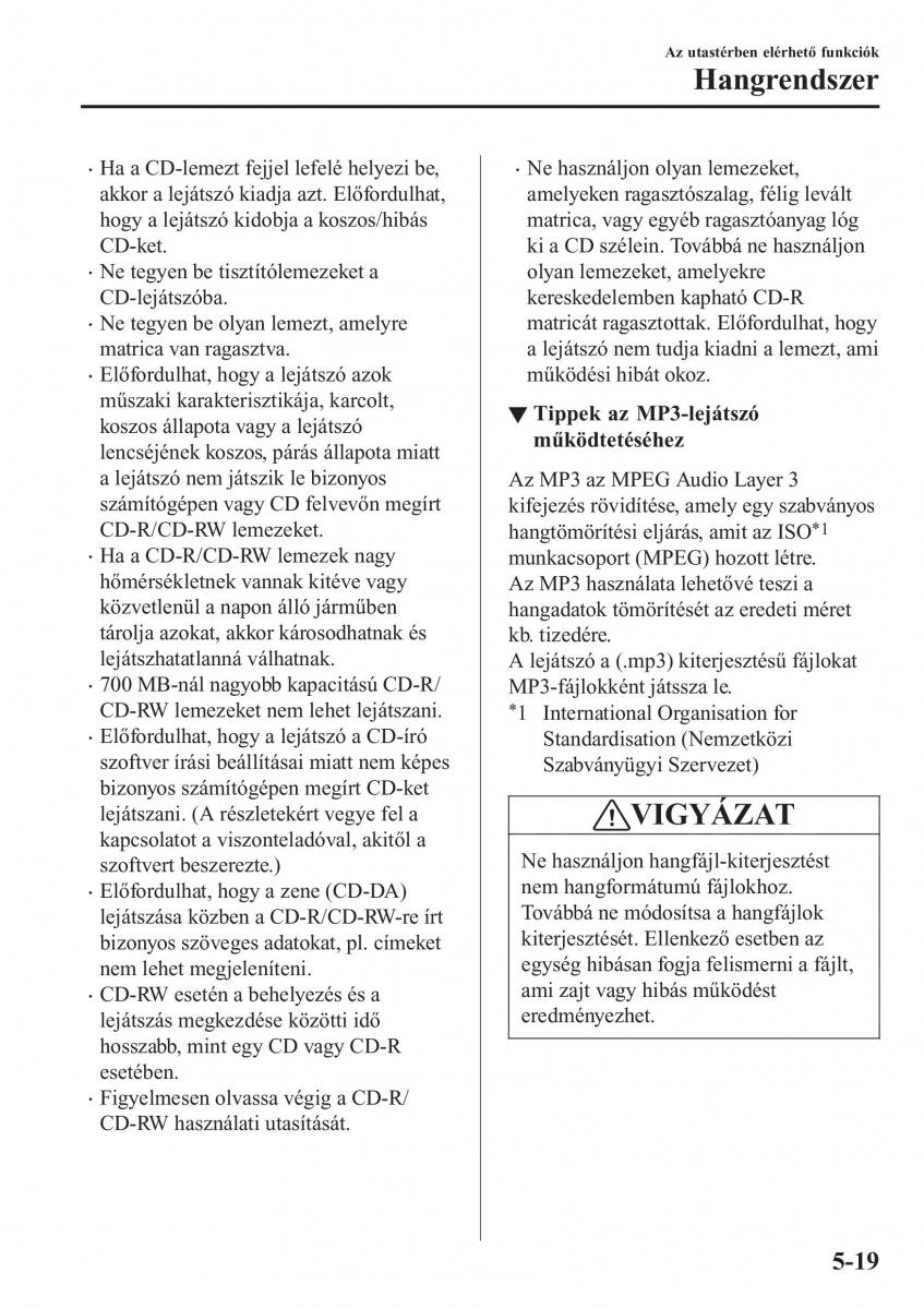 Mazda CX 3 Kezelesi utmutato / page 351