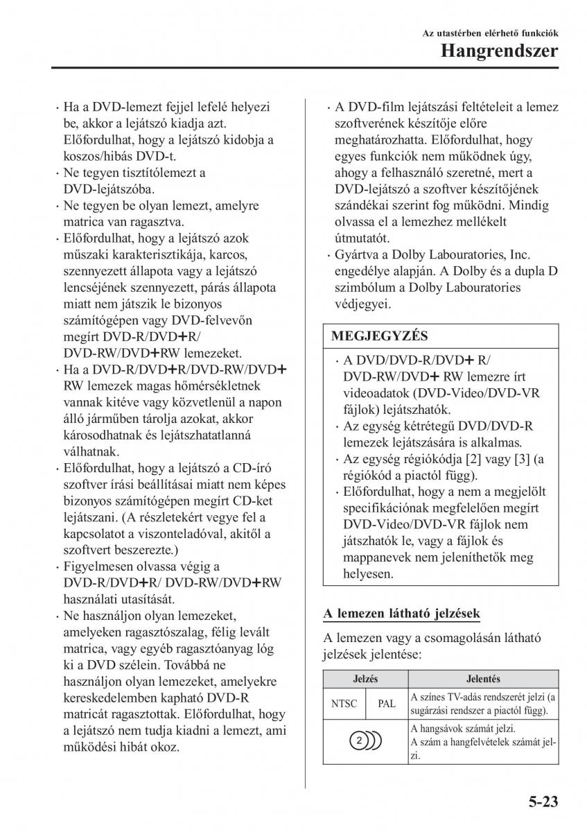 Mazda CX 3 Kezelesi utmutato / page 355