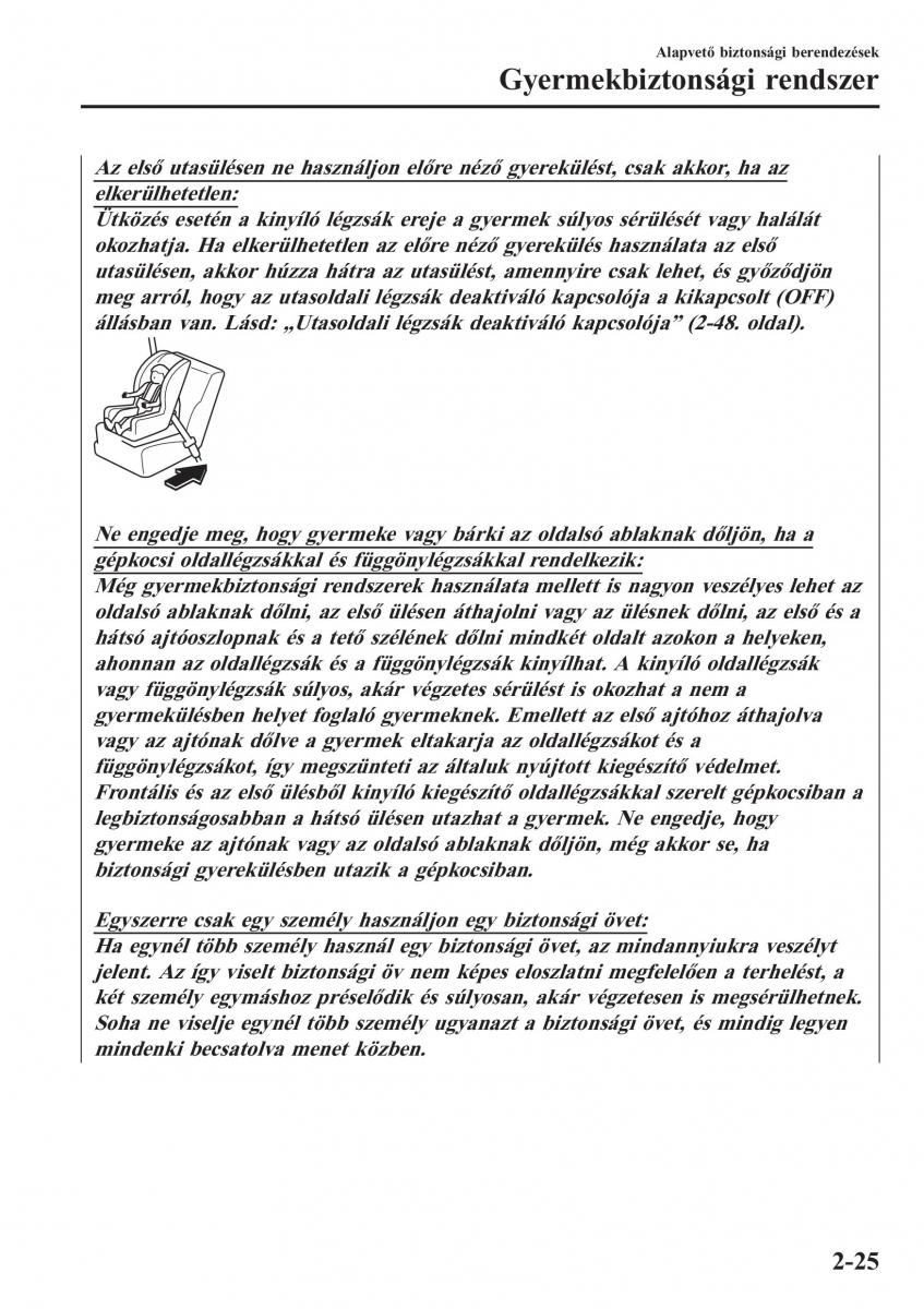 Mazda CX 3 Kezelesi utmutato / page 45