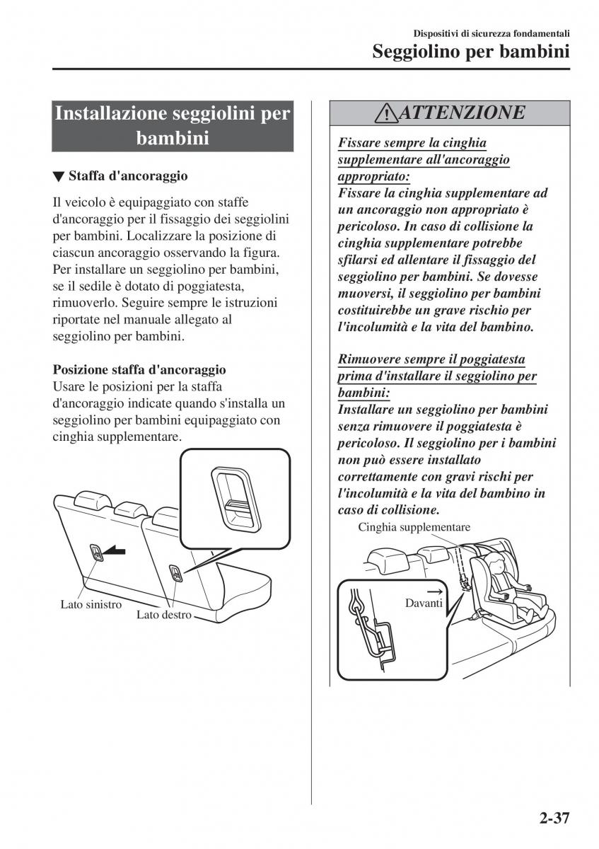 Mazda CX 3 manuale del proprietario / page 57