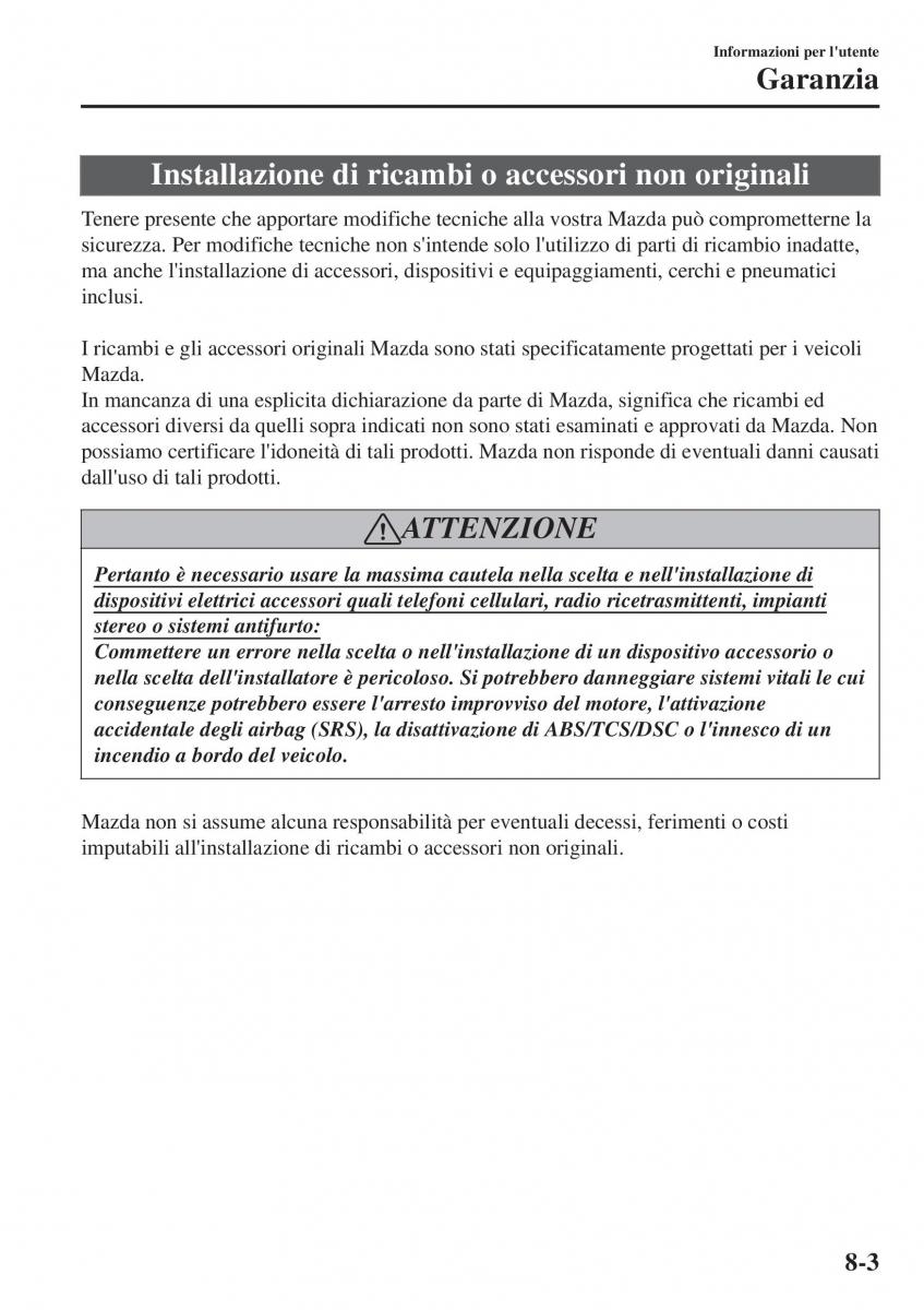 Mazda CX 3 manuale del proprietario / page 631